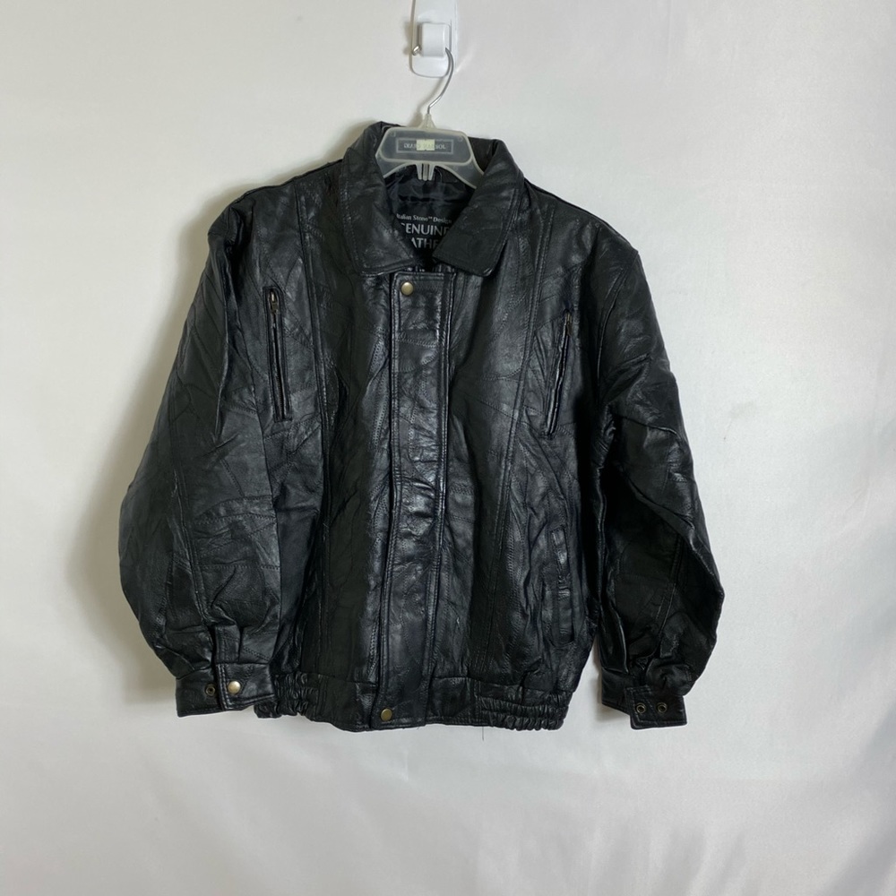 Italian stone Genuine Leather Jackey